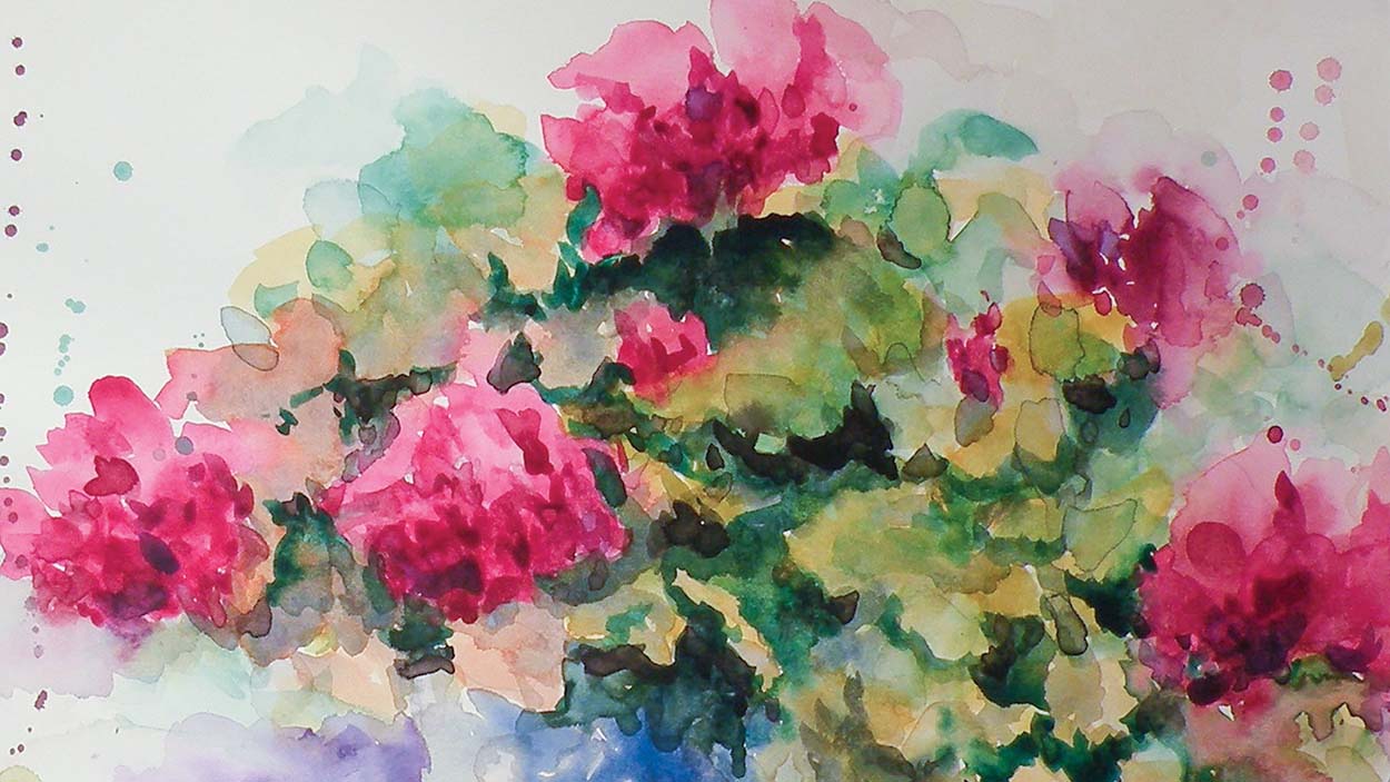 highlands-nc-artist-John-Cannon-Fall-Geraniums