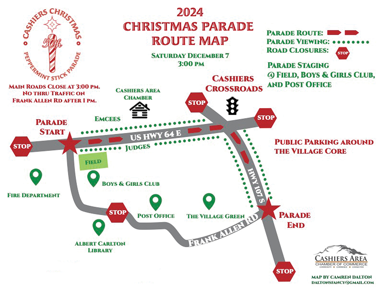 cashiers-nc-parade-map