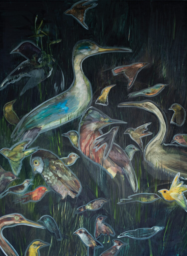 cover-artist-june-2025-Diane-Kilgore-Condon-birds-on-black