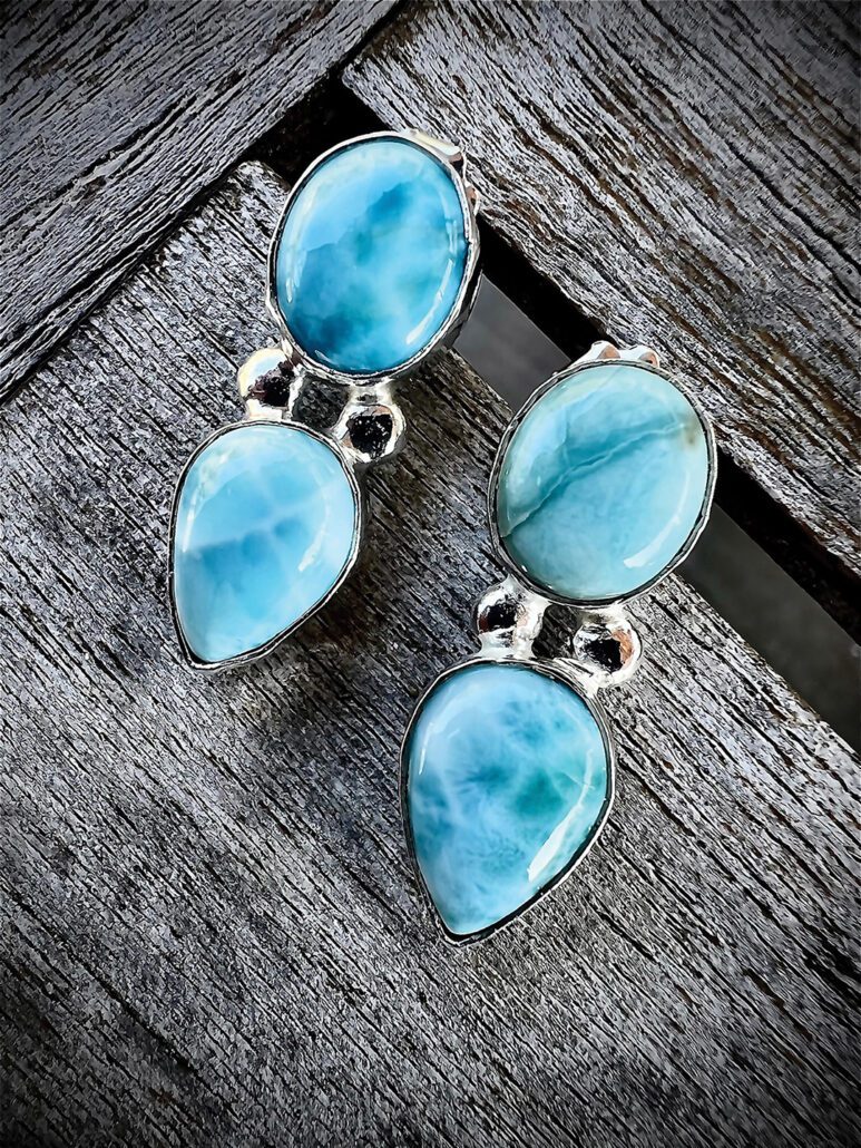 highlands-nc-silver-artist-blue-earrings