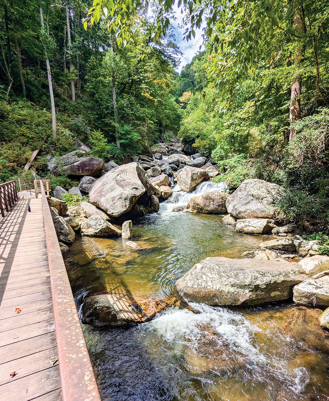 lake-toxaway-whitewater-falls-rocks-bridge