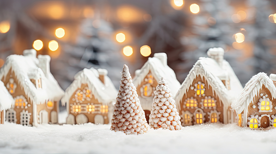 Winter Village Gingerbread House Christmas Pastry