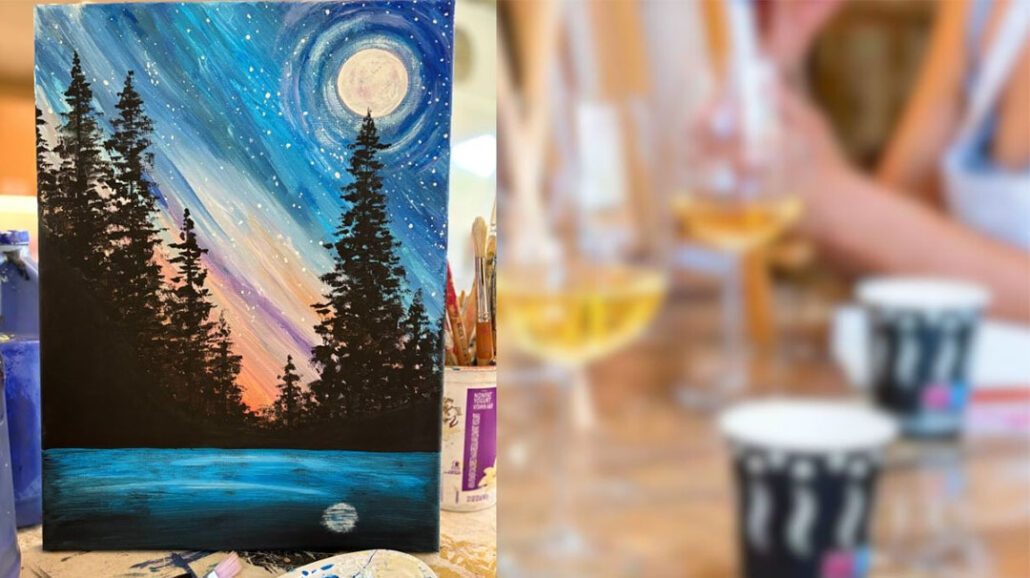 highlands-nc-bascom-paint-sip-winter-scene