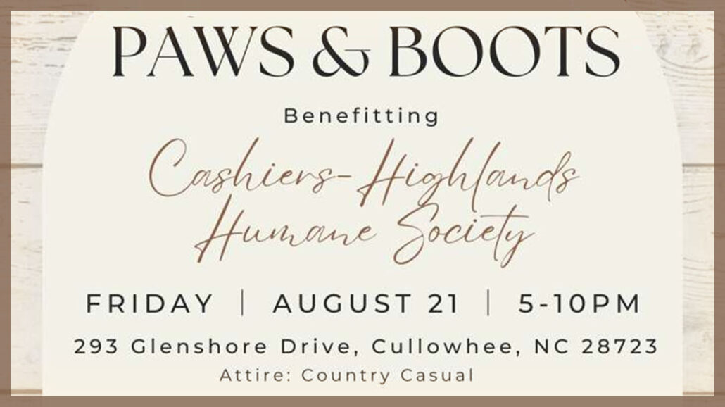 cashiers-nc-highlands-humane-society-paws-boots-fundraiser