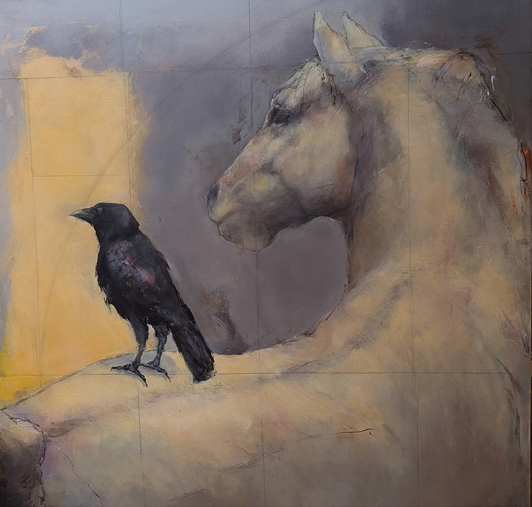 highlands-nc-not-dead-yet-art-Mase-Lucas-Horse-and-Crow