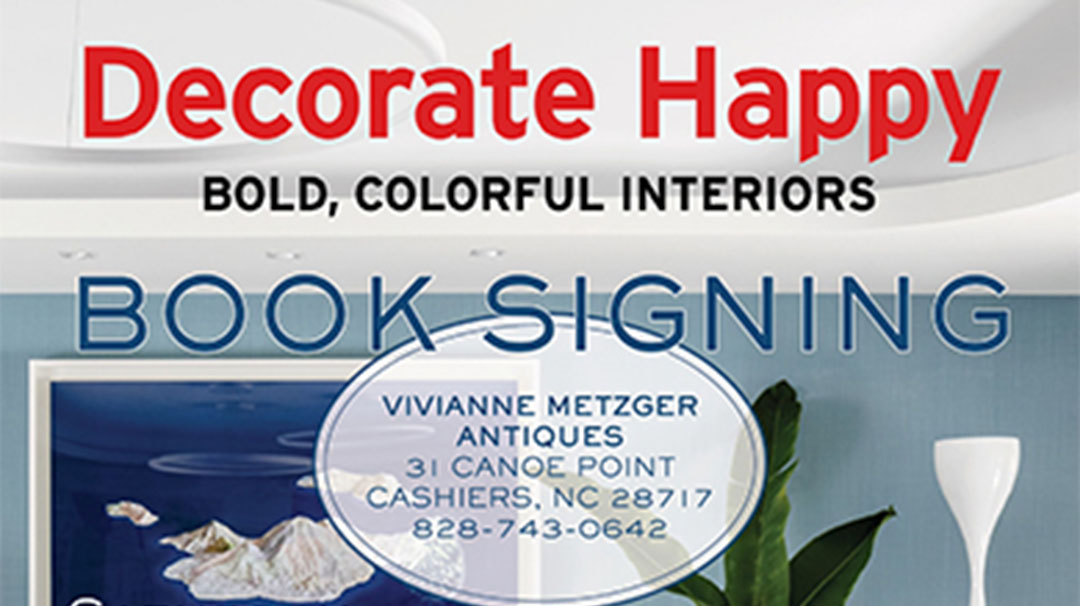 cashiers-nc-book-signing-anthony-baratta-decorate-happy-vivianne-metzger-antiques