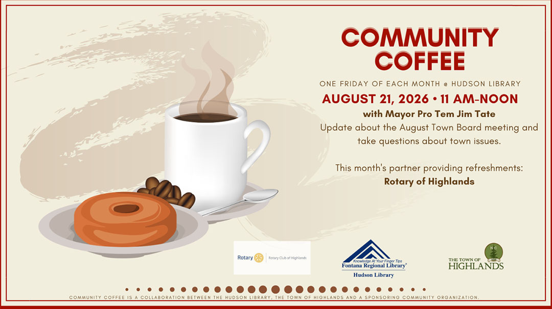 highlands-nc-hudson-library-community-coffee-mayor-